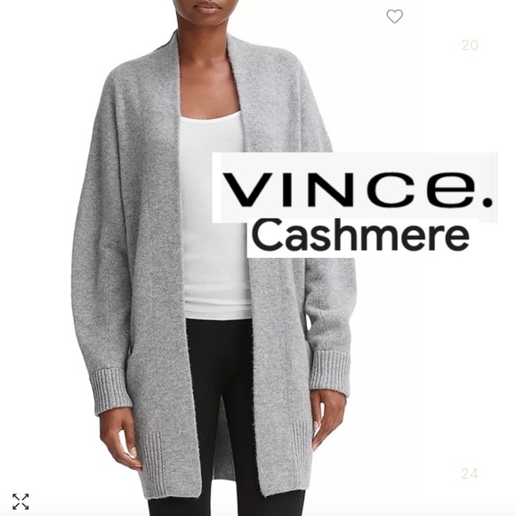 VINCE. Black Cashmere open front cardigan, S, GL1011 - Picture 1 of 7